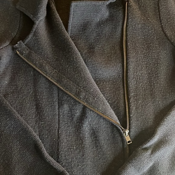 Ann Taylor - wool blend moto - navy - small - Picture 3 of 3